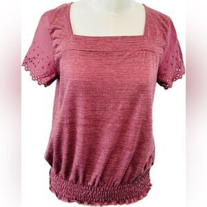 89th & Madison Women's Square Neck Blouse - Pinkish, Size Medium